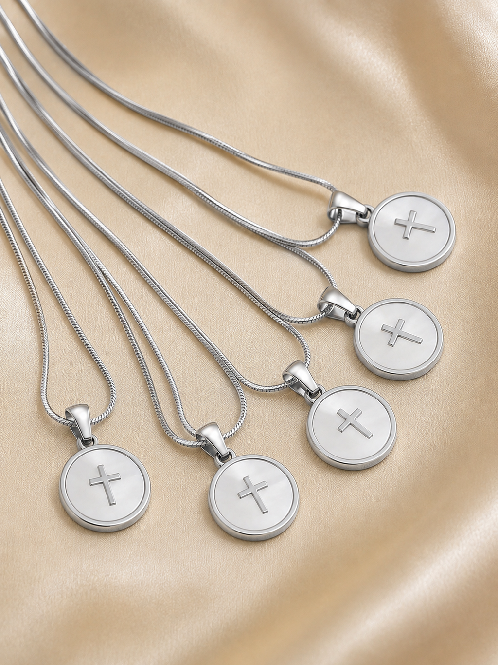 ROUND EVERLASTING CROSS NECKLACE -COMING SOON!