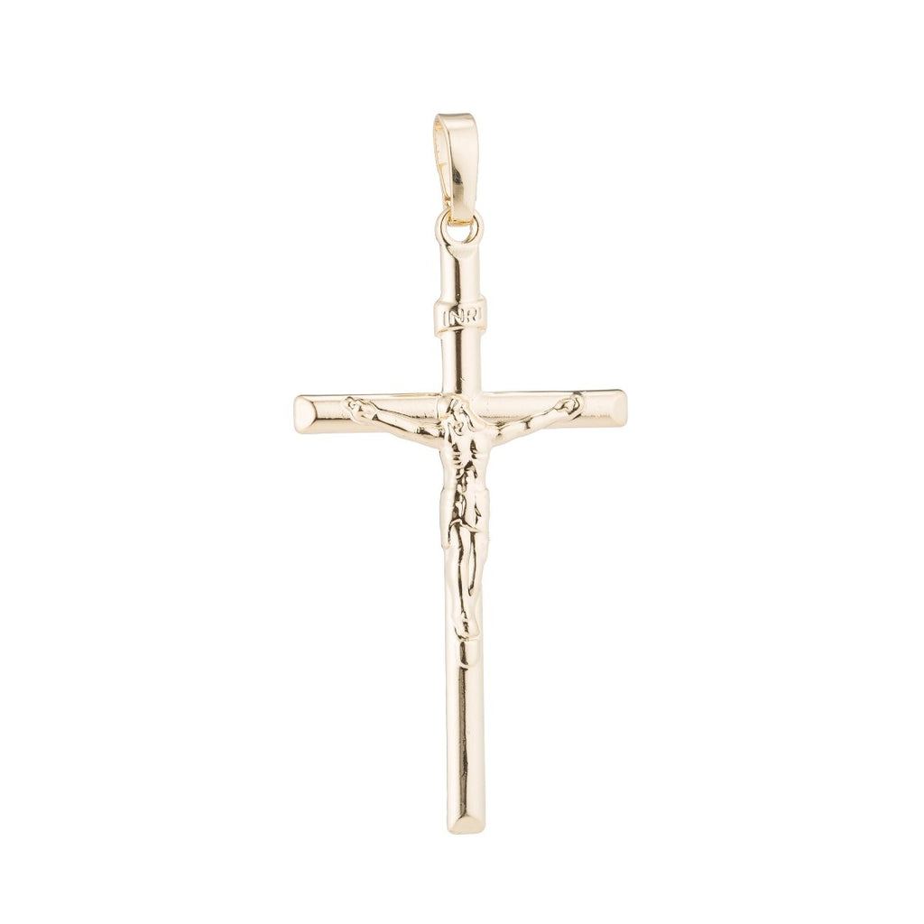 14K Gold-Filled Jesus Cross Charm