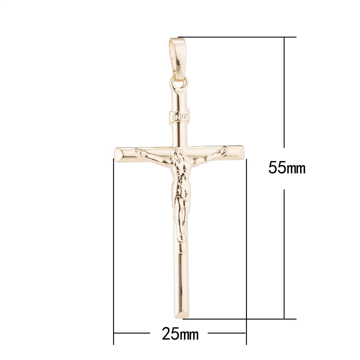 14K Gold-Filled Jesus Cross Charm