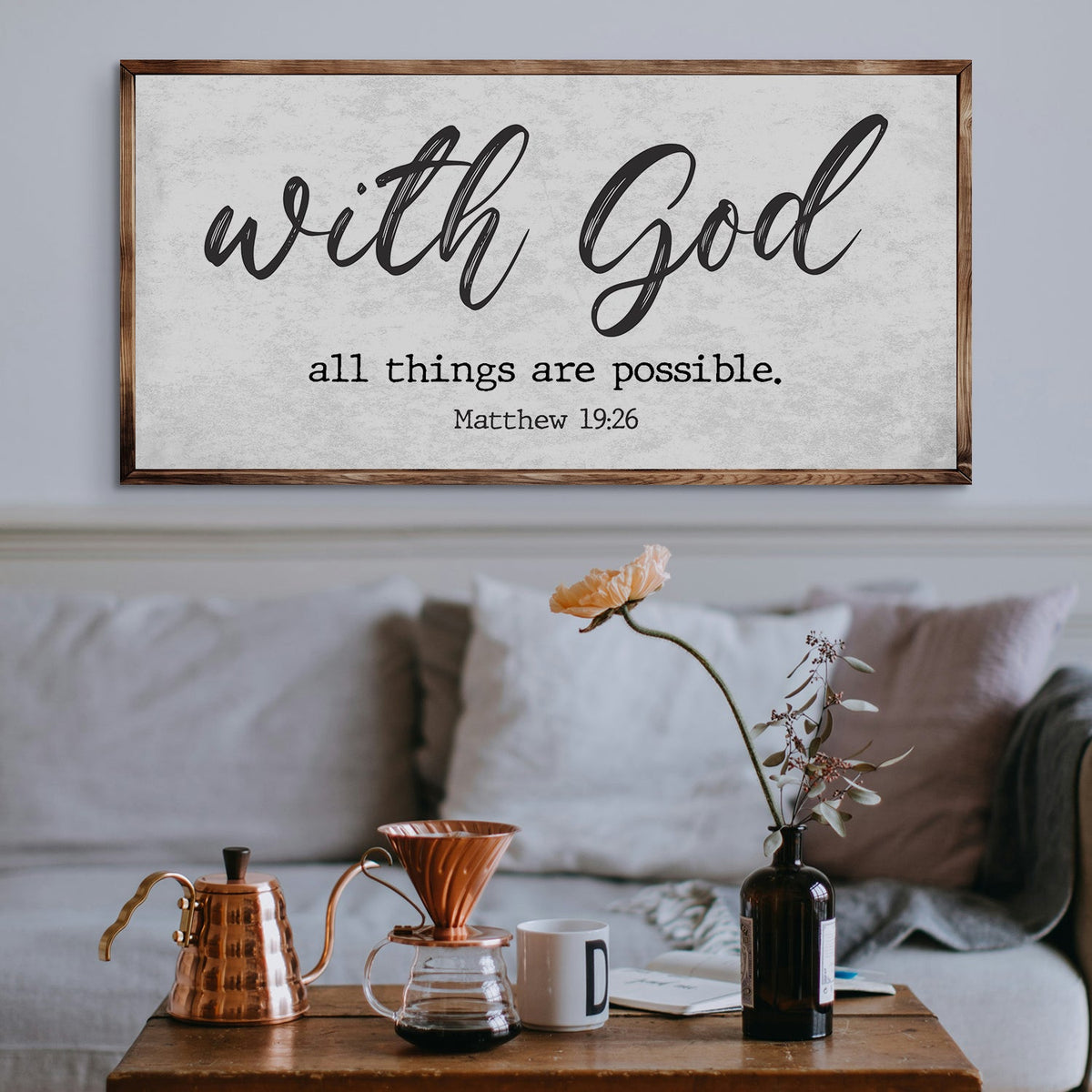 With God All Things Are Possible Sign – Matthew 19:26