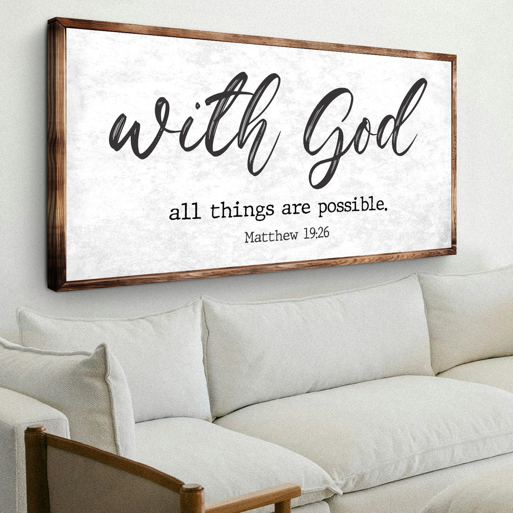 With God All Things Are Possible Sign – Matthew 19:26
