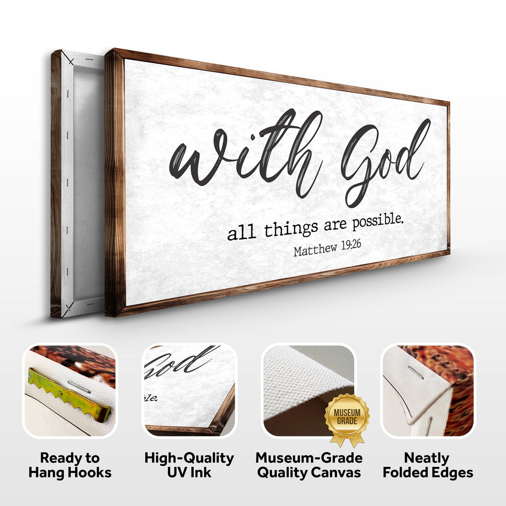 With God All Things Are Possible Sign – Matthew 19:26
