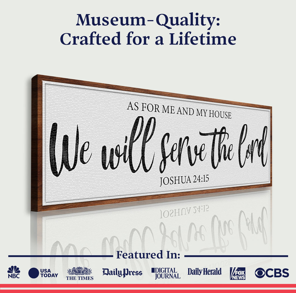 We Will Serve the Lord Sign – Joshua 24:15