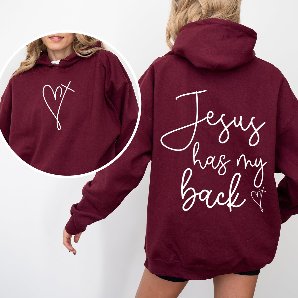 Jesus Has My Back Hoodie