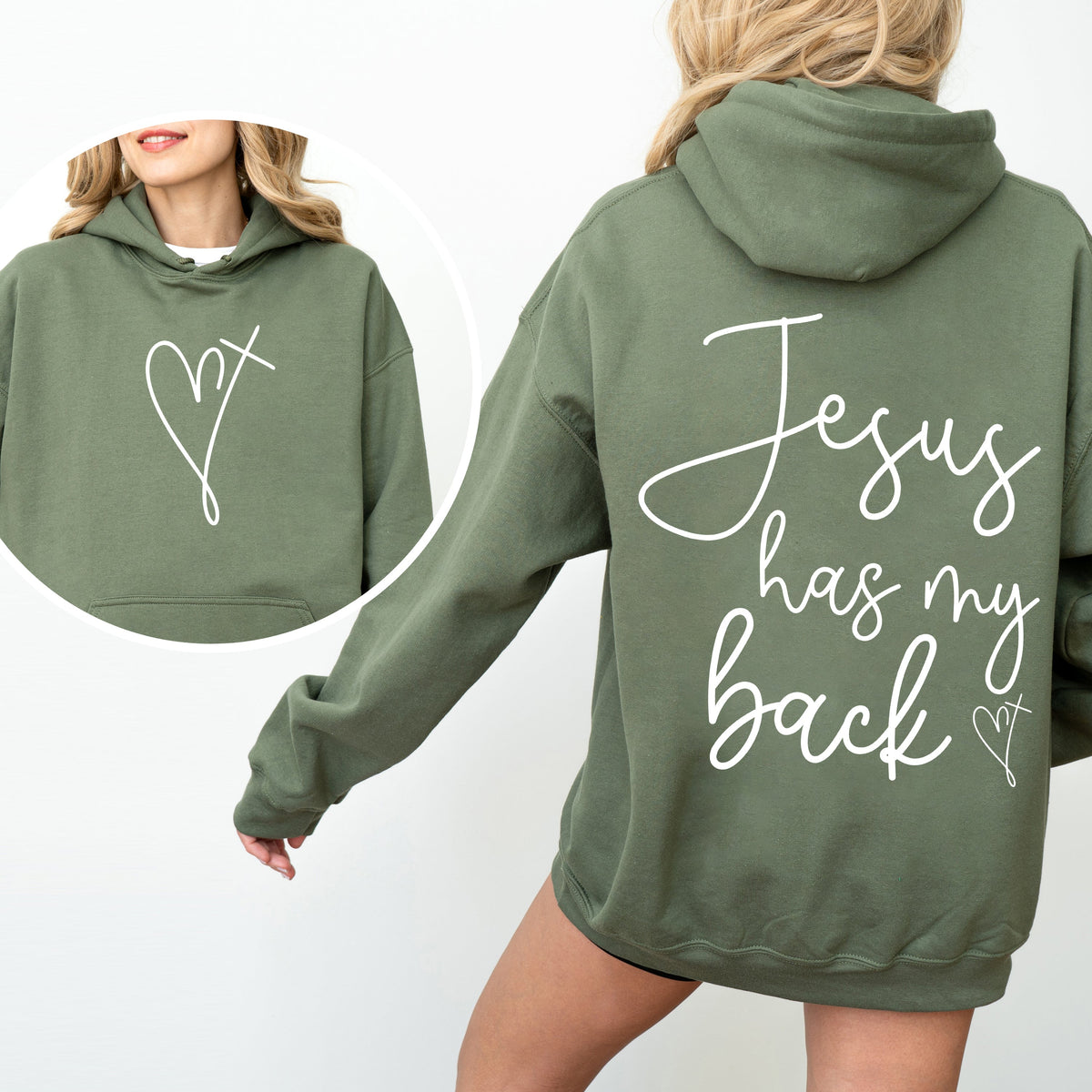 Jesus Has My Back Hoodie