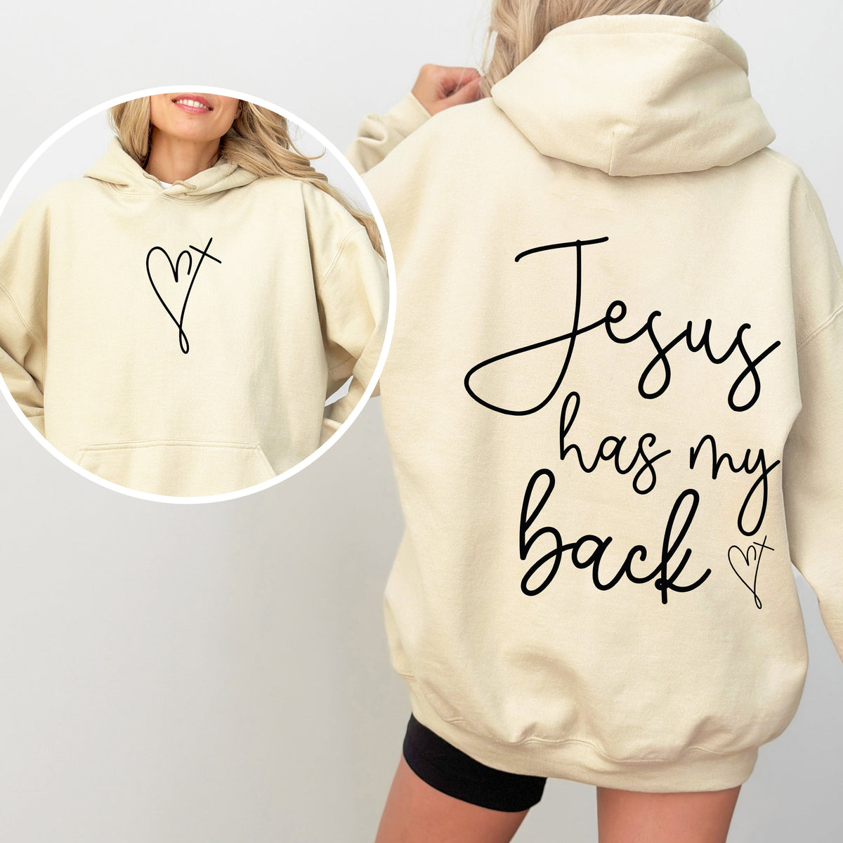 Jesus Has My Back Hoodie