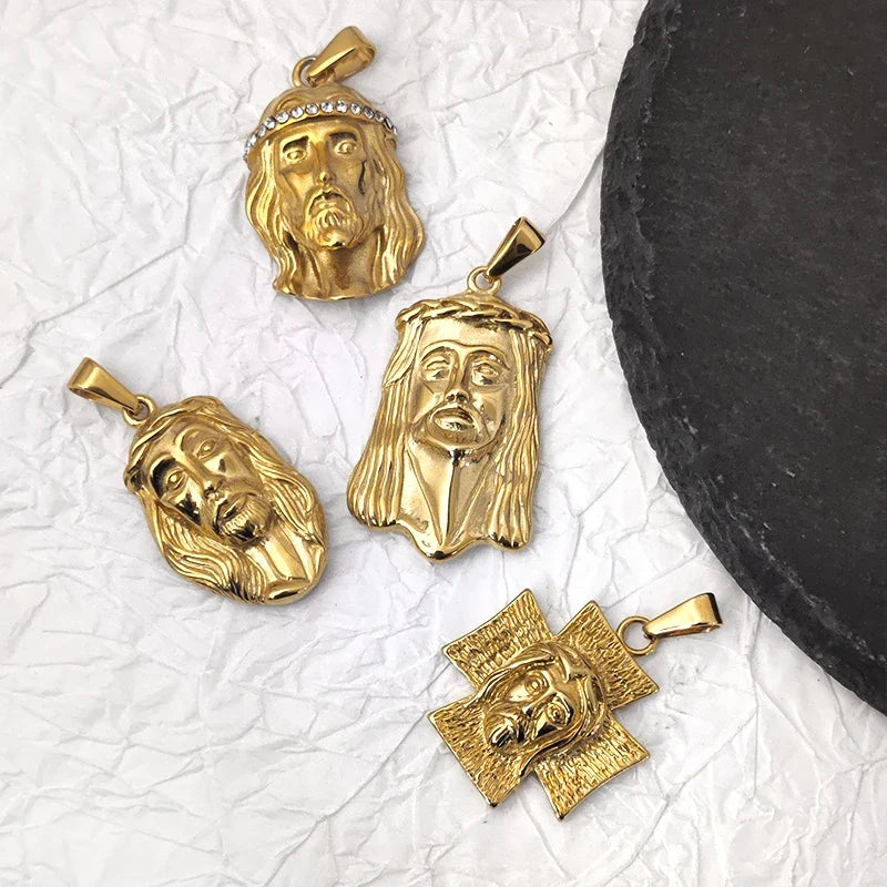 18K Gold-Plated Jesus Cross Necklace
