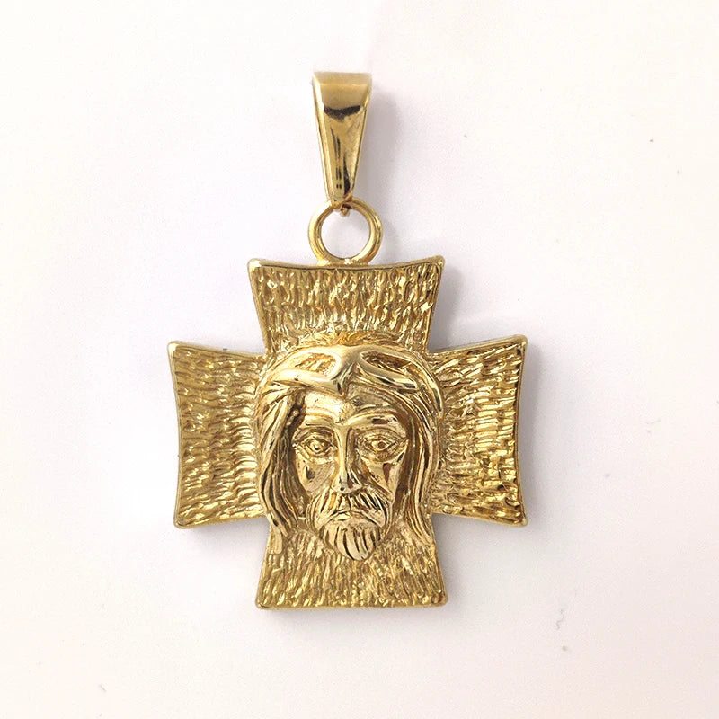 18K Gold-Plated Jesus Cross Necklace