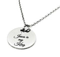 Jesus Is My King Stainless Steel Necklace