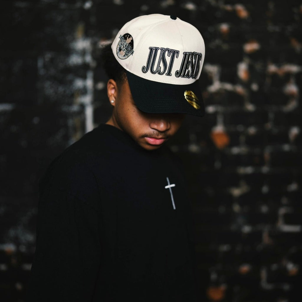 Jesus Saved My Life Puff-Print Shirt – Black